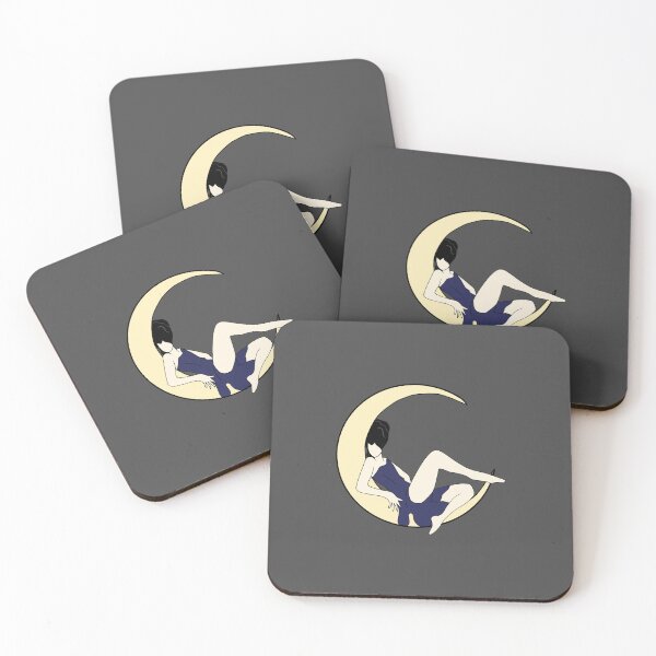 Item preview, Beautiful Lady on the Crescent Moon / saxe blue designed and sold by Roceline.