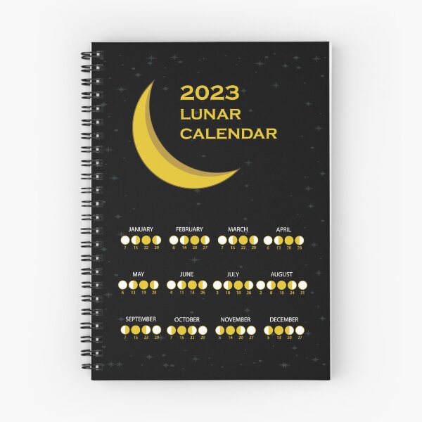 Item preview, 2023 Lunar Calendar, 2023 Moon Phase Calendar, Minimalistic Printable 2023 Calendar designed and sold by designartmed.