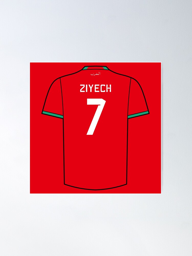 Hakim Ziyech Morocco Kit Poster for Sale by designsheaven