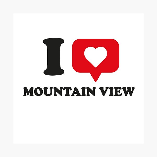 Item preview, I Love Mountain View, I Heart Mountain View, Hometown Mountain View, California designed and sold by Danylo Mikhnievych.