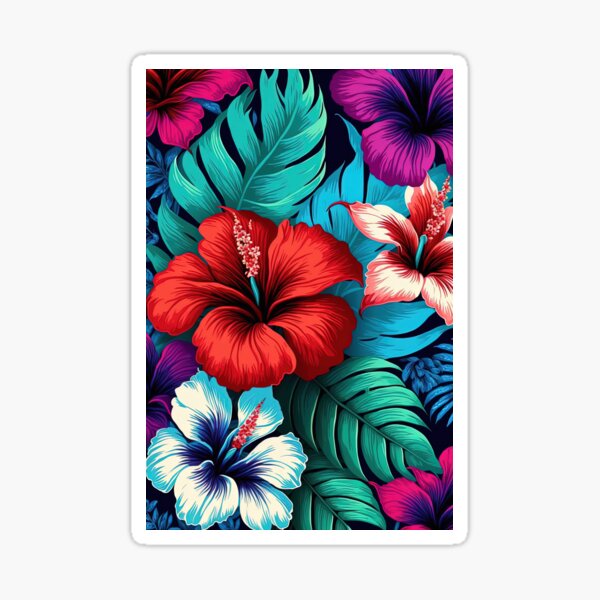 Vista previa del artículo con la obra «flor hibisco hawaii», diseñado y vendido por Kioussy.