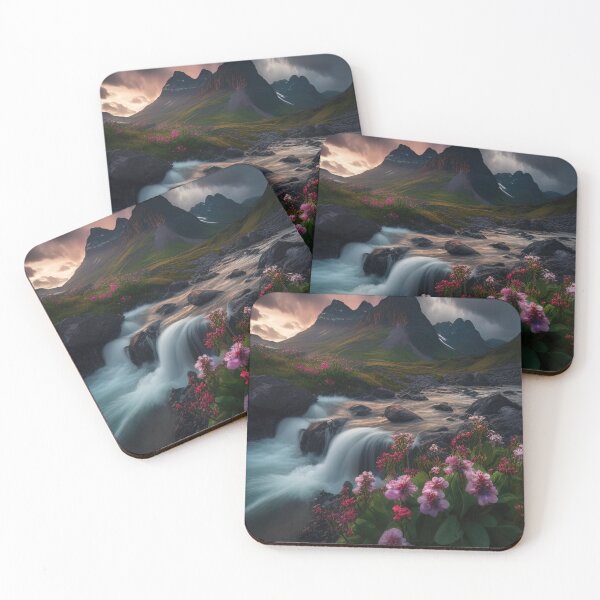 Item preview, Long exposure waterfall and lush vegetation designed and sold by RK - Shop.