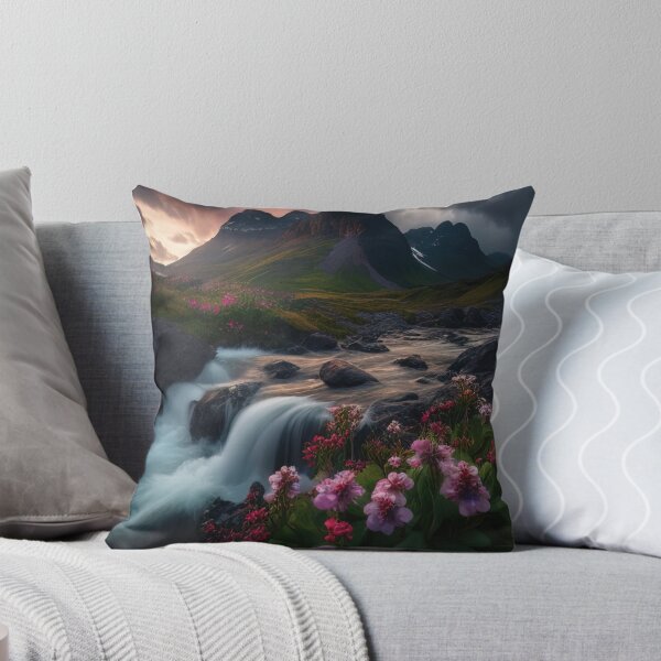 Item preview, Long exposure waterfall and lush vegetation designed and sold by RK - Shop.