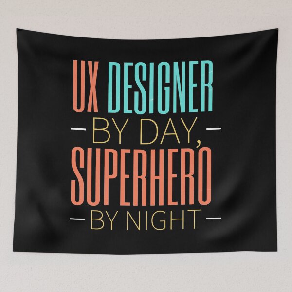 Artikelvorschau, Tagsüber UX-Designer, nachts Superheld, lustiges UX-Designer-Shirt entworfen und verkauft von mwebba2005.