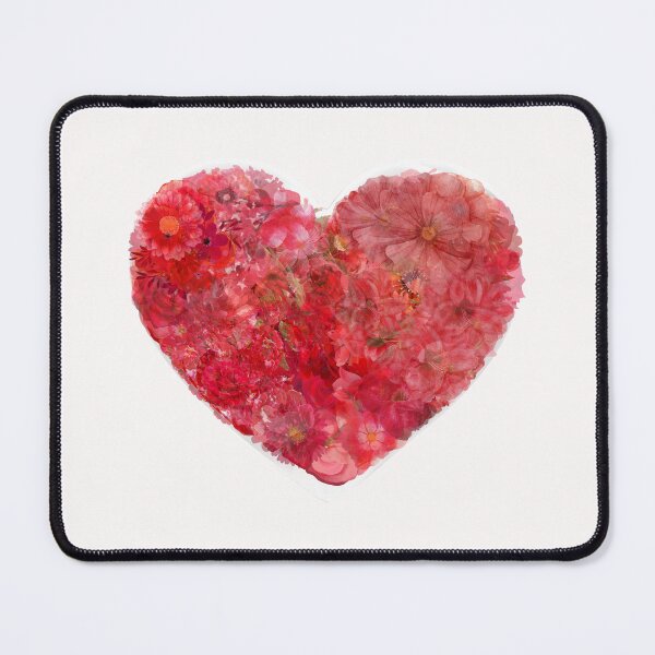 Item preview, Red Floral Heart Icon Valentines Day Gifts For Couples, For Her and Significant Others designed and sold by Flowerartlovers.