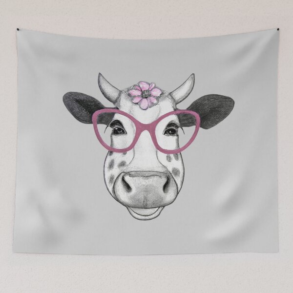 Item preview, Smiling cow with glasses designed and sold by RisingAir.