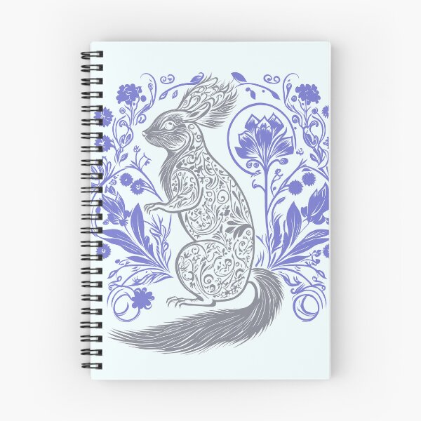 Item preview, Squirrel in the Garden Intricate Design Grey and Lavender Purple designed and sold by TheFoxyWolfShop.