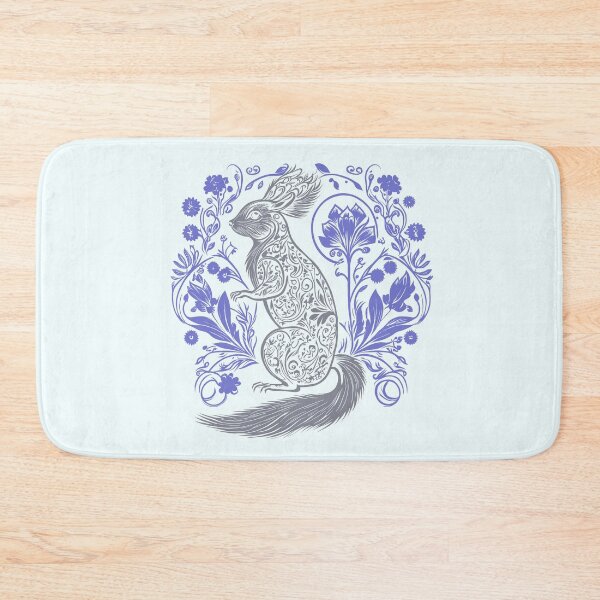 Item preview, Squirrel in the Garden Intricate Design Grey and Lavender Purple designed and sold by TheFoxyWolfShop.