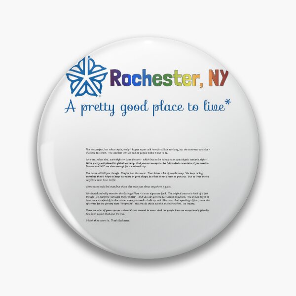 Item preview, Rochester - A Pretty Good Place To Live* designed and sold by InsideTheSea.