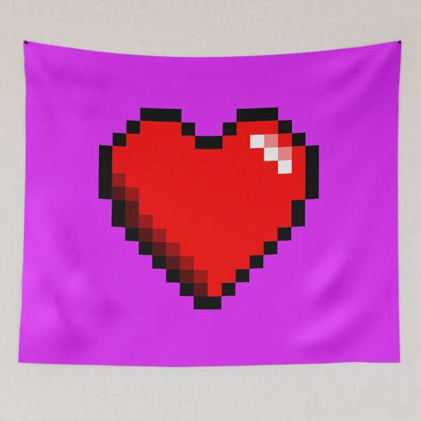 Item preview, 8 Bit Heart (Purple background) designed and sold by TatiDesigns222.