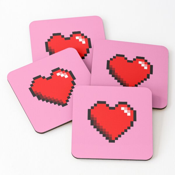 Item preview, 8 Bit Heart (Pink background) designed and sold by TatiDesigns222.