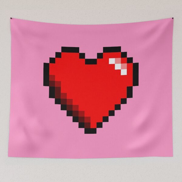 Item preview, 8 Bit Heart (Pink background) designed and sold by TatiDesigns222.