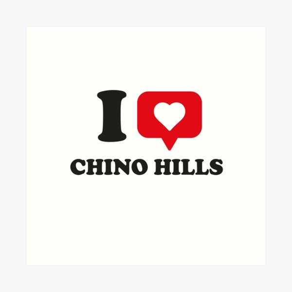 Vista previa del artículo con la obra «Amo Chino Hills, Amo Chino Hills, Ciudad natal Chino Hills, California», diseñado y vendido por Danylo Mikhnievych.
