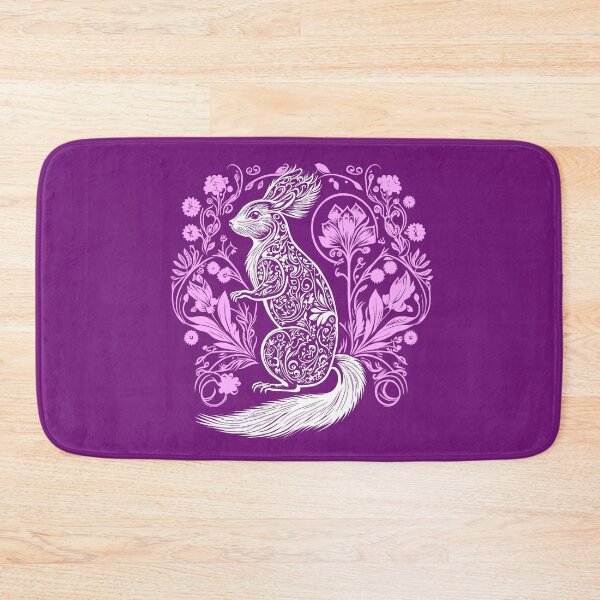 Item preview, Squirrel in the Garden Intricate Design White and Pink designed and sold by TheFoxyWolfShop.