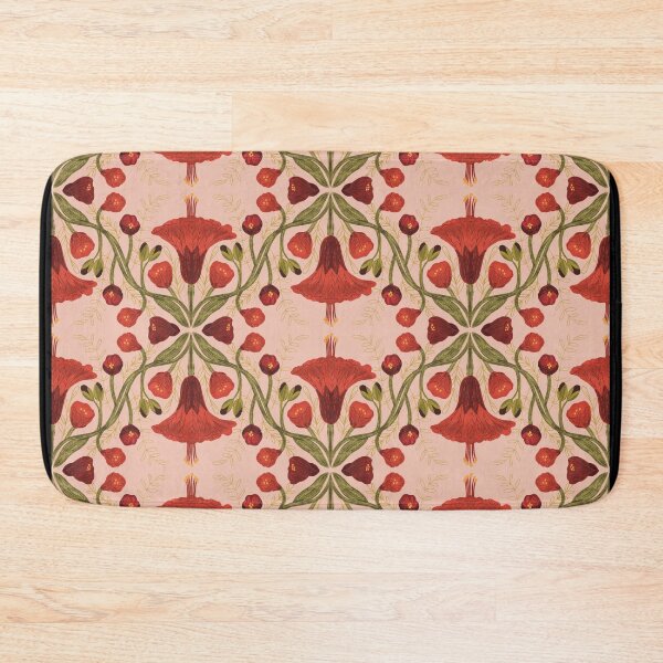 Item preview, Abutilon flower pattern 2 pink background designed and sold by Gabba Delgado.