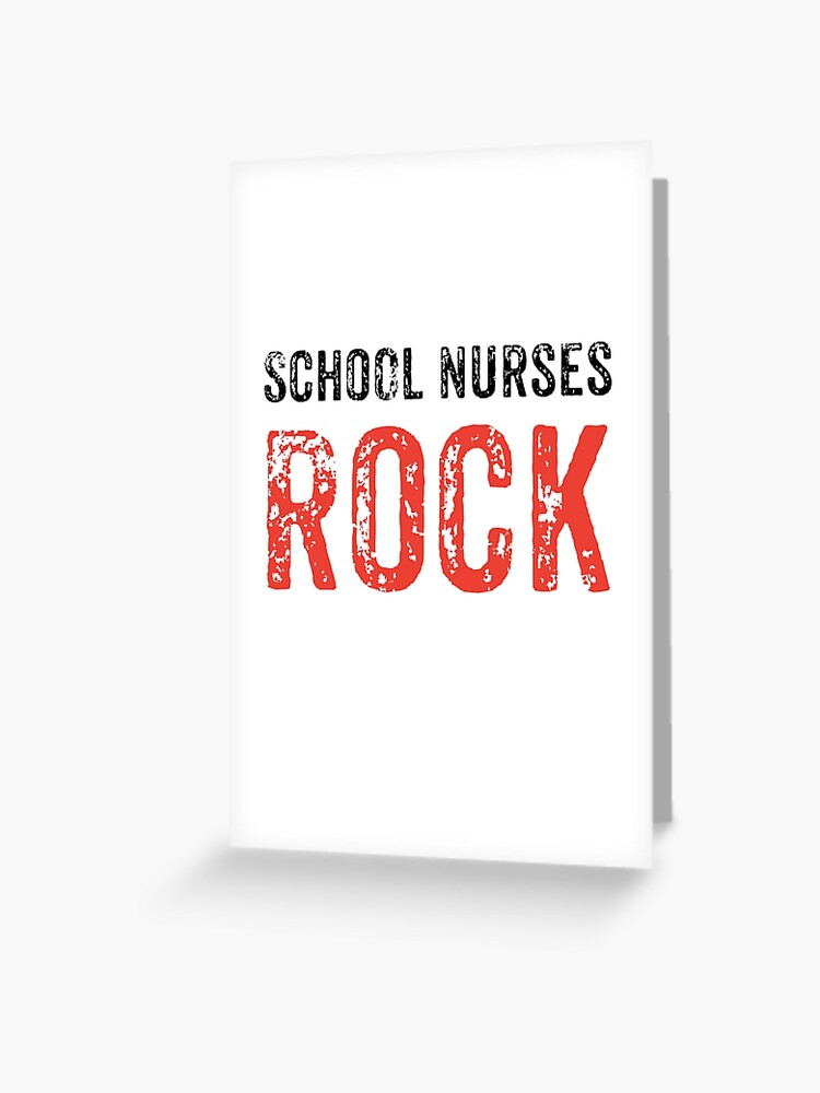 School Nurses Rock - Nurse Gifts Greeting Card for Sale by