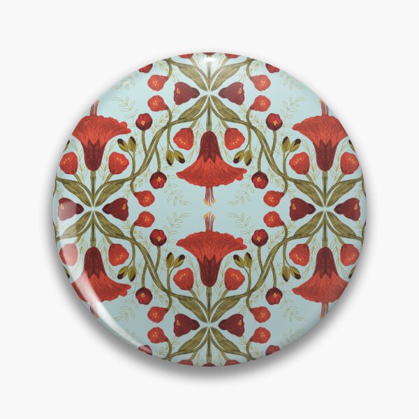 Item preview, Abutilon flower pattern 2 light blue background designed and sold by Gabba Delgado.