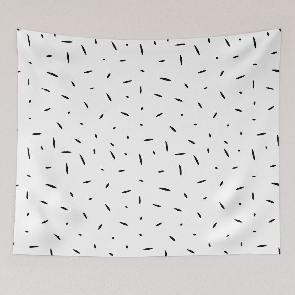Item preview, Black and white thin leaves pattern designed and sold by Nanalamm.