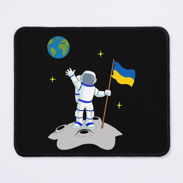 Item preview, Ukrainian cosmonaut on the moon designed and sold by SylwiaJ-86.