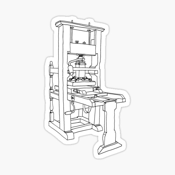 Printing Press Sticker