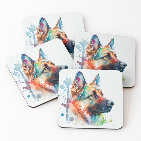 Item preview, German Shepherd Watercolor Portrait designed and sold by Mitch-Angelo.