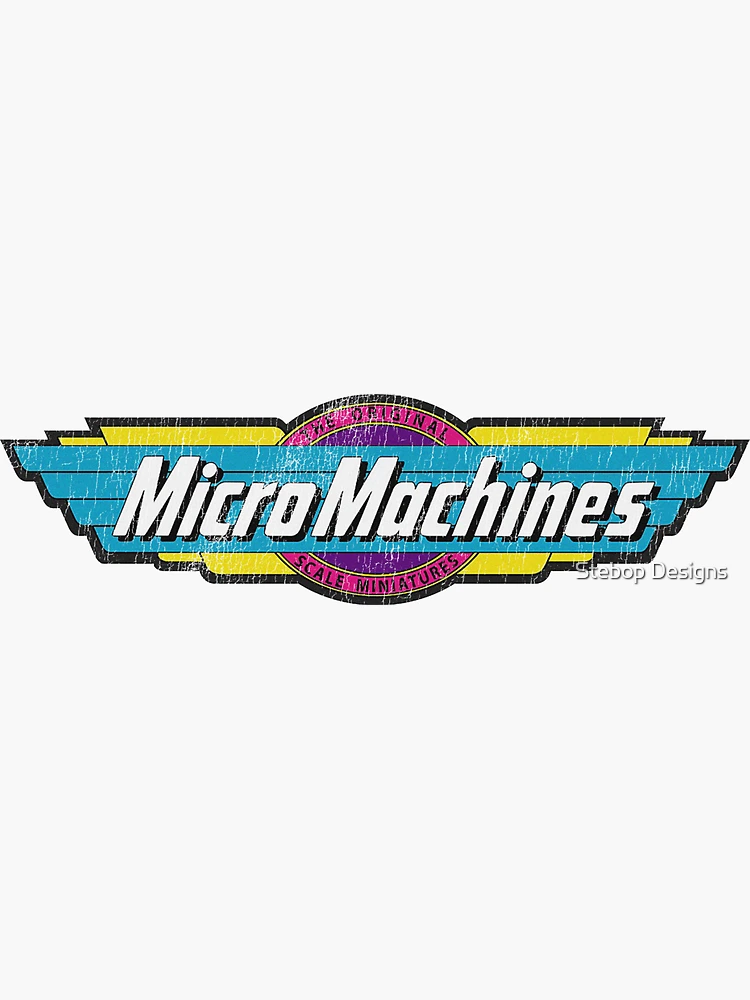 Micro Machines Retro Logo Sticker for Sale by Stebop Designs