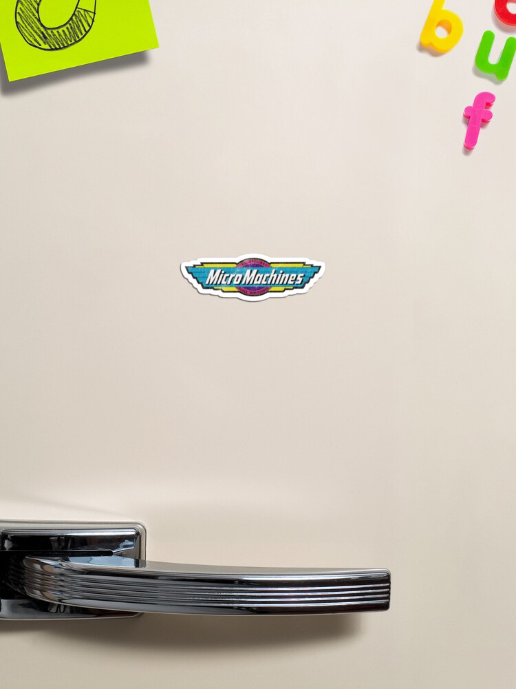 Micro Machines Retro Logo Sticker for Sale by Stebop Designs