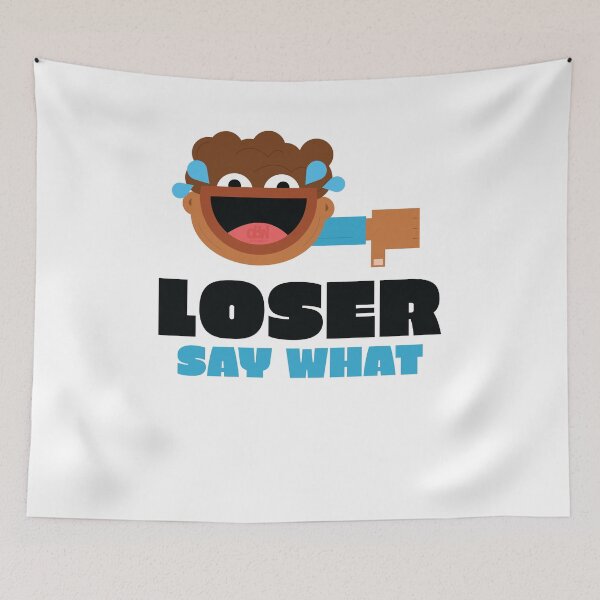 Item preview, Loser Say What Funny Meme LOL Thumbs Down Laughing Smiley Face Artwork Dark Icon designed and sold by doseofwin.