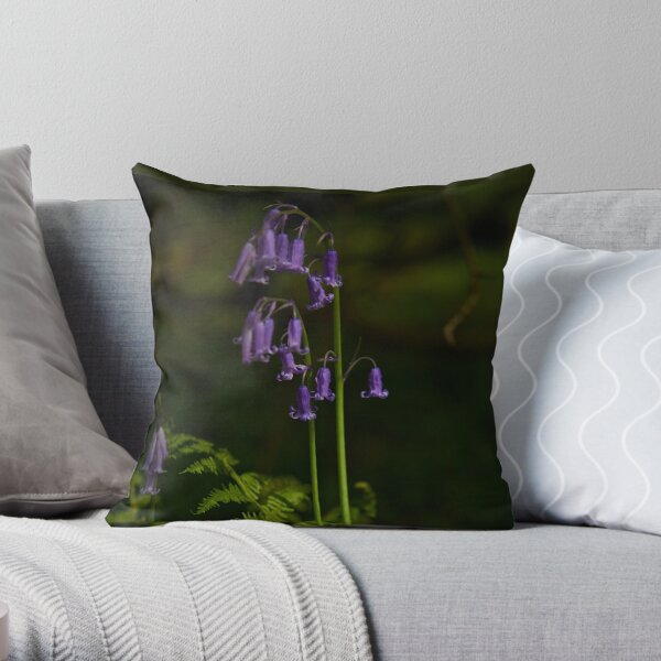 Two Bluebells in Prehen Woods, Derry Throw Pillow