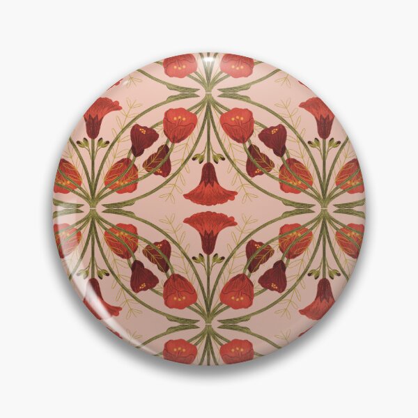 Item preview, Abutilon flower pattern 3 pink background designed and sold by Gabba Delgado.