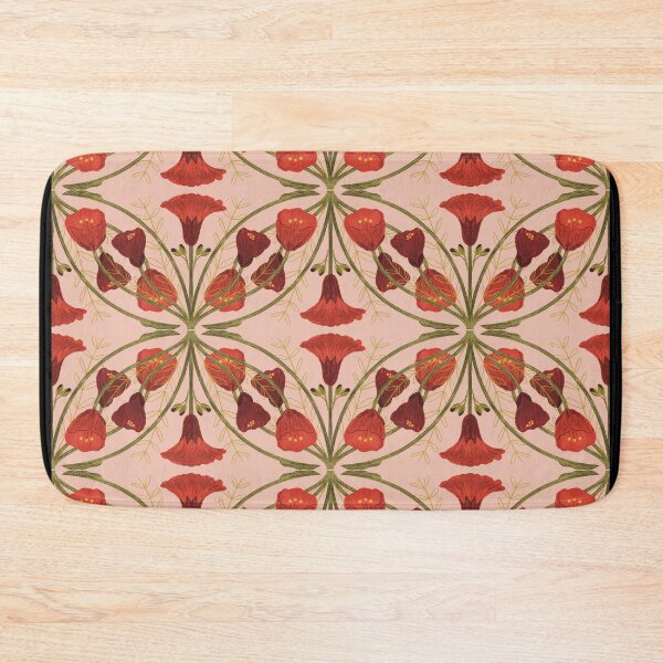Item preview, Abutilon flower pattern 3 pink background designed and sold by Gabba Delgado.