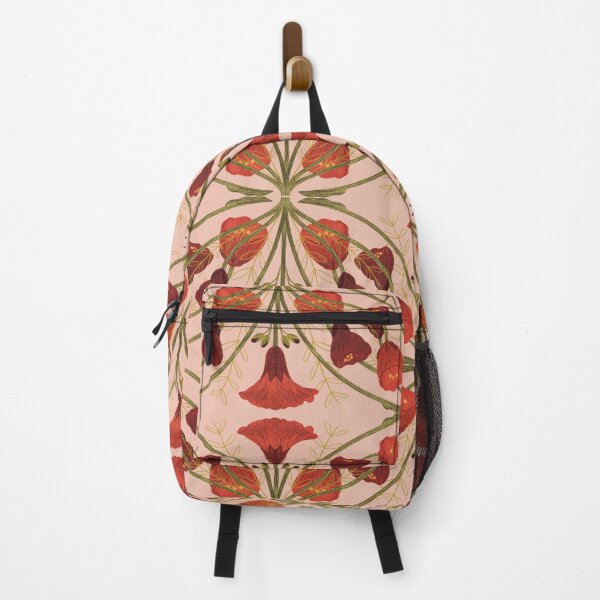 Item preview, Abutilon flower pattern 3 pink background designed and sold by Gabba Delgado.