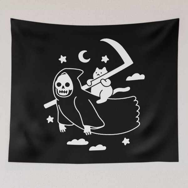 Item preview, Cat Riding Grim Reaper designed and sold by obinsun.