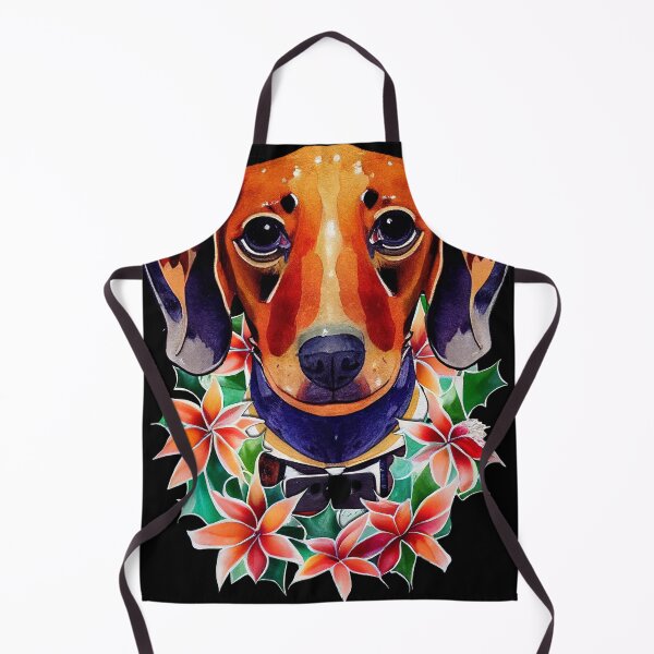 Item preview, Hipster Dachshund Dog Christmas Wreath designed and sold by netdota.