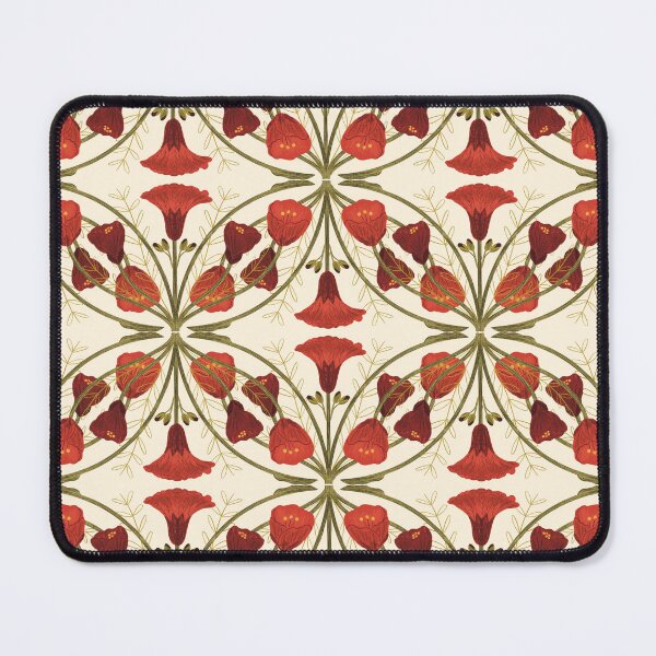 Item preview, Abutilon flower pattern 3 cream background designed and sold by Gabba Delgado.