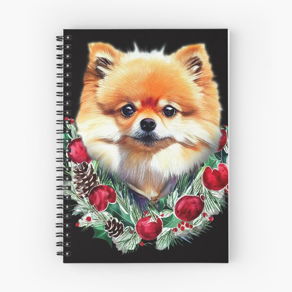 Item preview, Hipster Pomeranian Dog Christmas Wreath designed and sold by netdota.