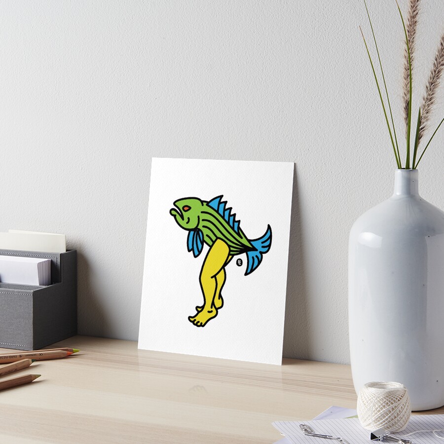 Inverted Mermaid Art Board Print