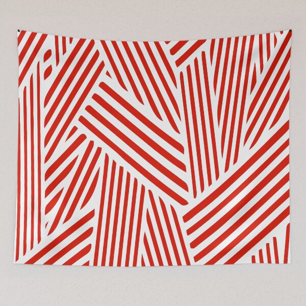 Item preview, Abstract Asymmetric Design Pattern in Bright Red designed and sold by hedru.