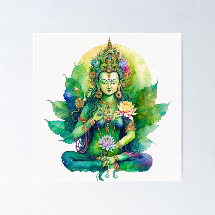 Green Tara Meditating