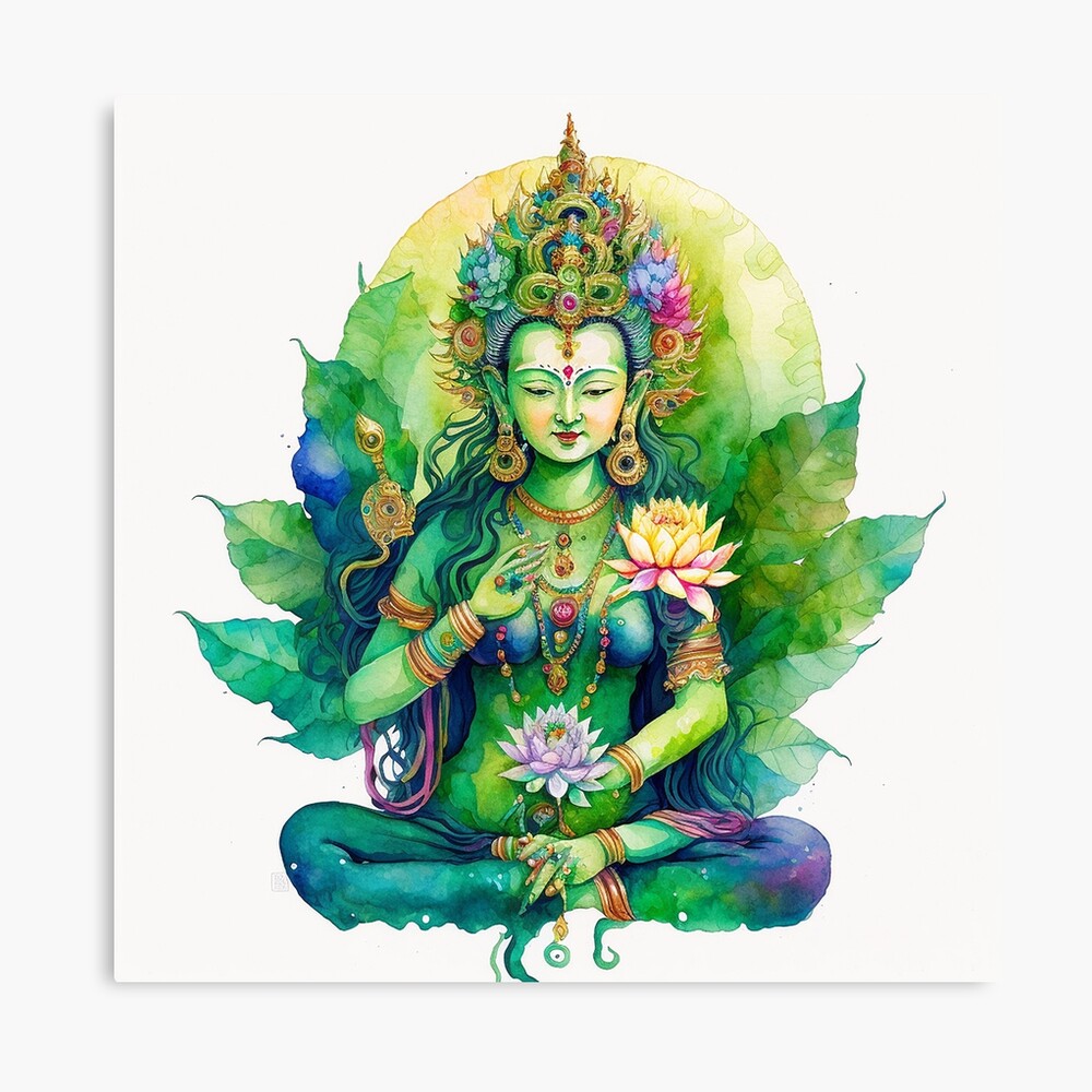 Green Tara Meditating