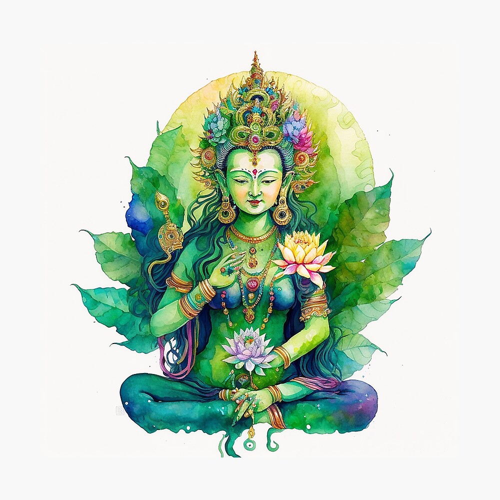 Green Tara Meditating Green Tara Meditating