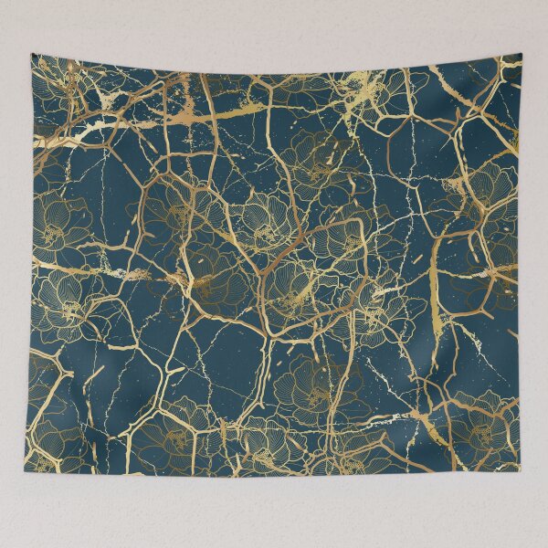 Item preview, Lotus. Japanese Kintsugi Pattern designed and sold by CatCoconut-Art.