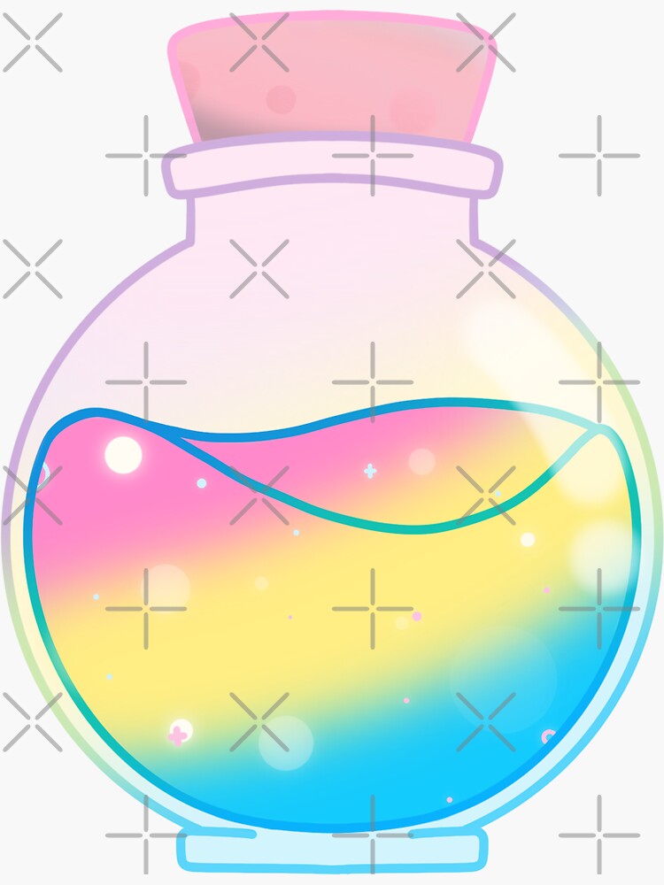 Pansexual Pride Potion Sticker For Sale By Hannahraearts Redbubble