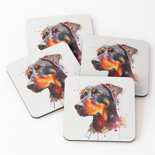 Item preview, Dobermann Watercolor Portrait designed and sold by Mitch-Angelo.