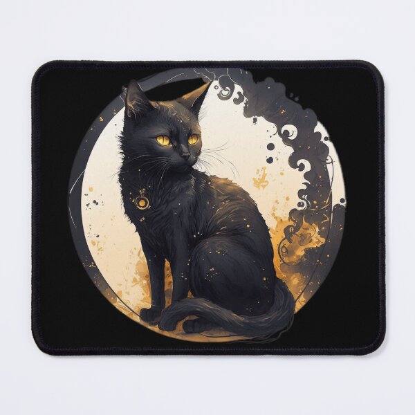 Item preview, Yellow Eyes Black Cat designed and sold by reneromt.