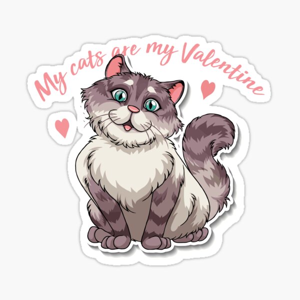 ICON SIZE - Valentine's Day Stickers - Snowball The Cat - [112] – Sweet  Ava's Paper