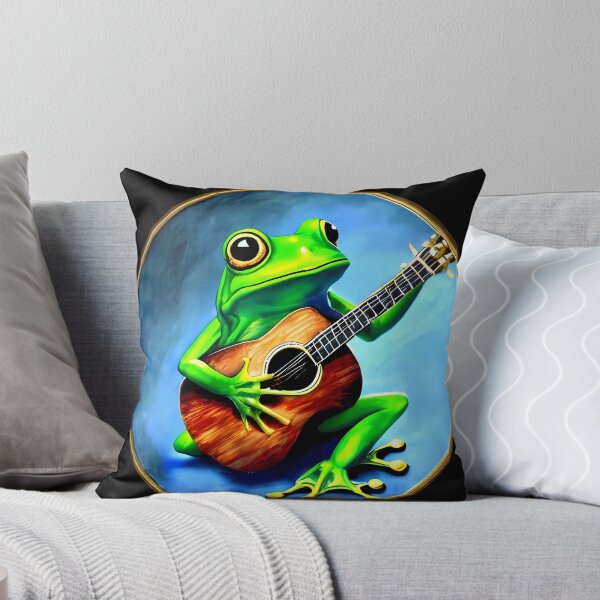 Item preview, Froggy playing guitar designed and sold by BigBrainArtwork.