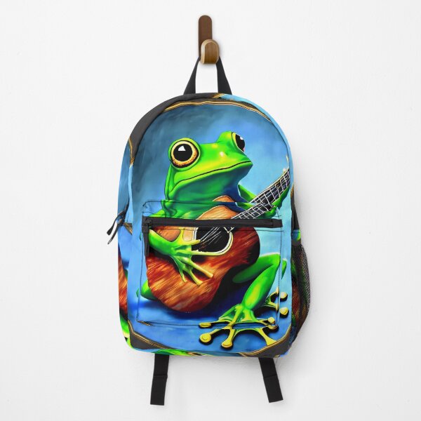 Item preview, Froggy playing guitar designed and sold by BigBrainArtwork.