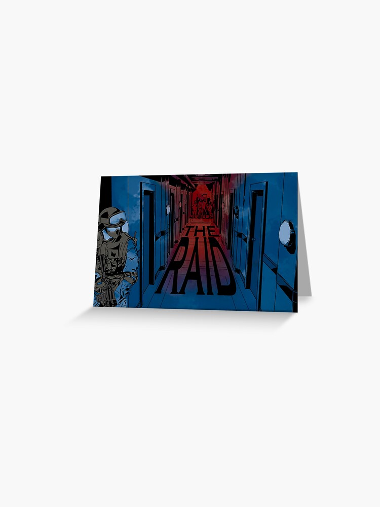 Thumbnail 1 of 2, Greeting Card, THE RAID movie designed and sold by TannerLail.