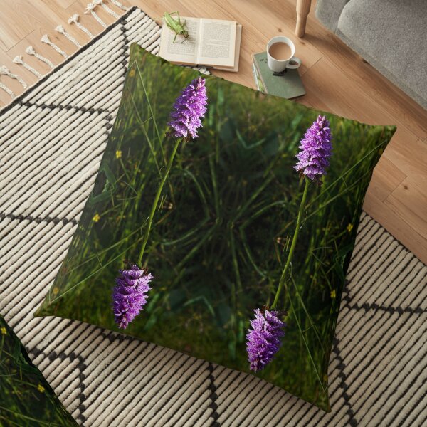 Spotted Orchid, Kilclooney, Donegal Floor Pillow